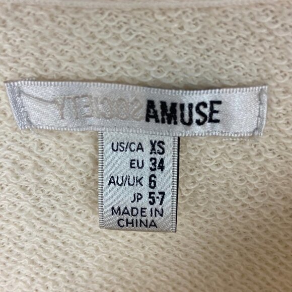 NWT Revolve Amuse Society Rose Fleece Pullover Size XS Ruffle Sweatshirt Top - Picture 6 of 14